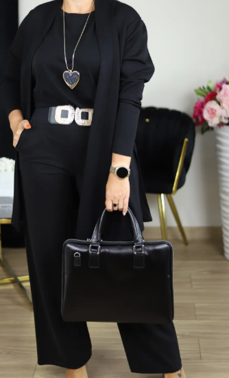 Manila™ | Elegante 3-delige set: lang vest, topje en broek