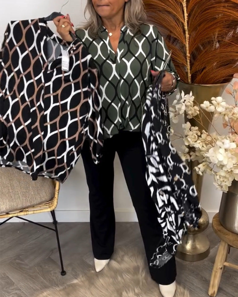 Nora™ | Blouse met Grafische Print